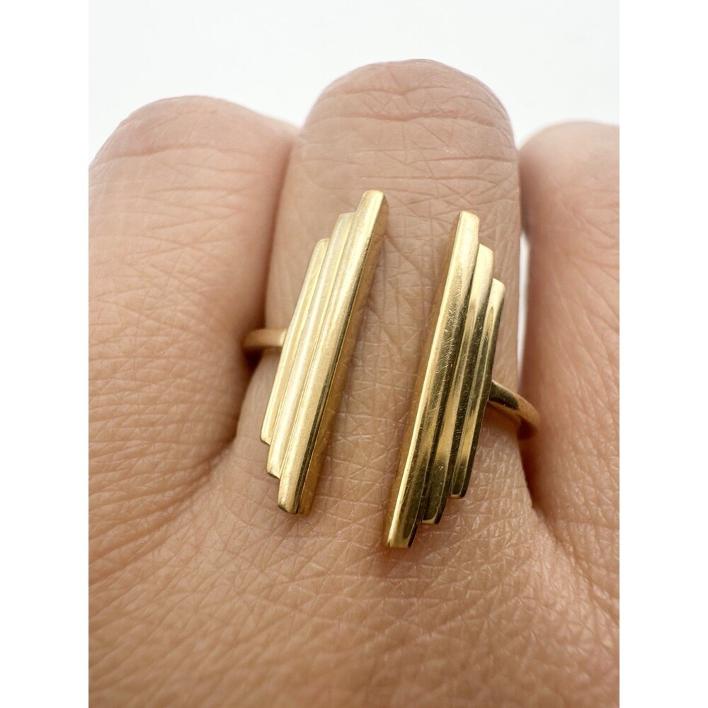 Bronze Stepped Bar Adjustable Ring Size 7.5
